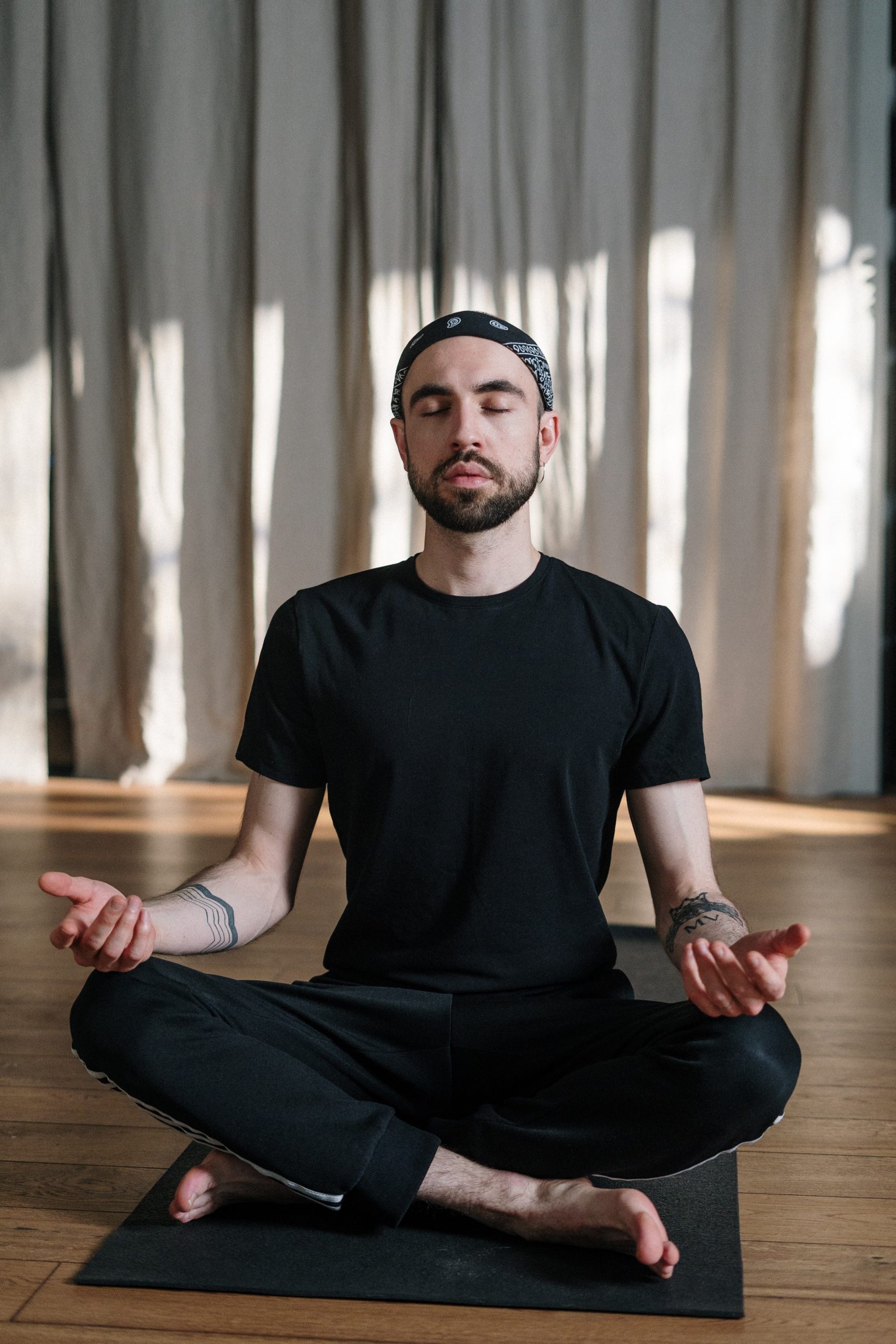 Man meditating