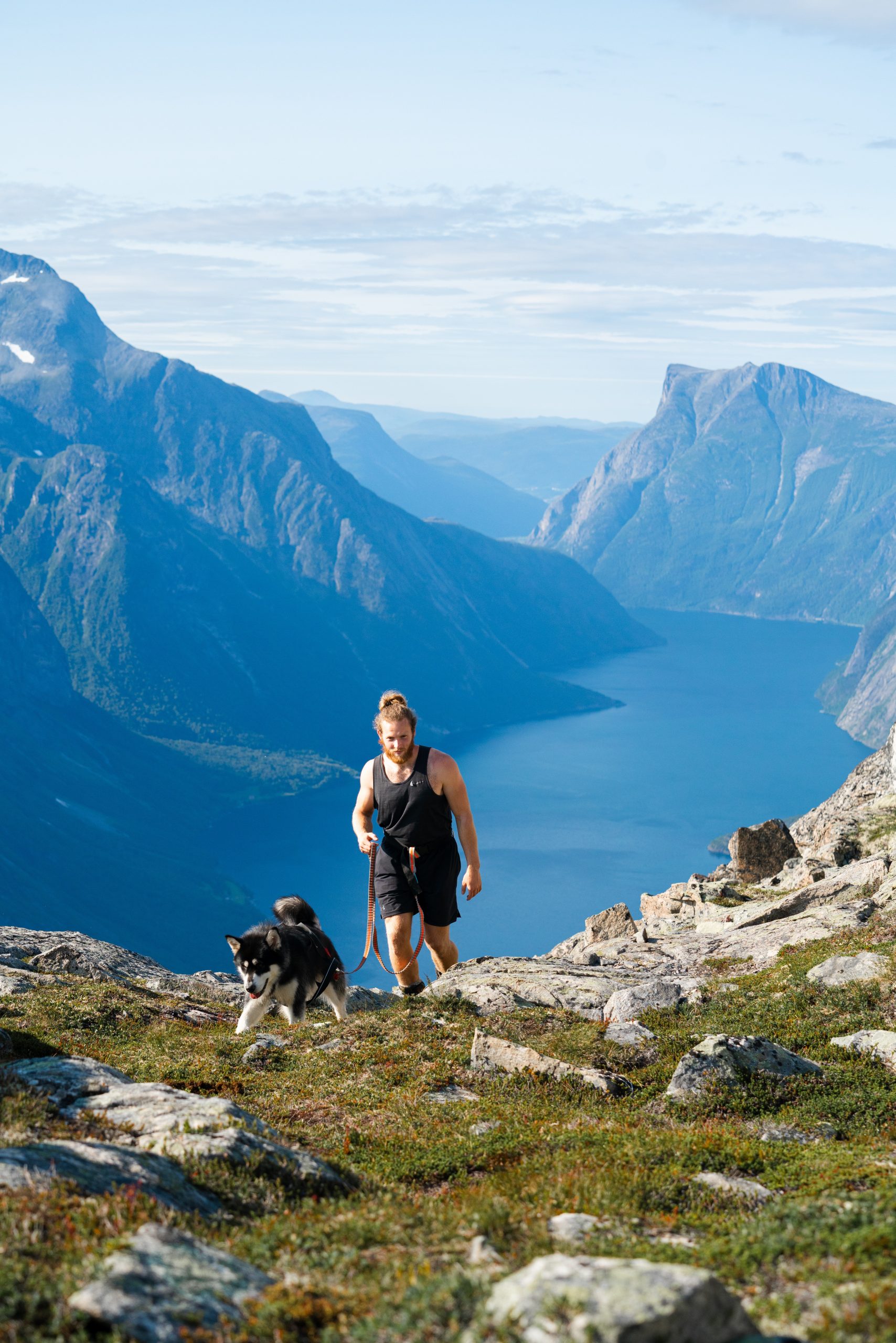 Man Hiking in Norway
