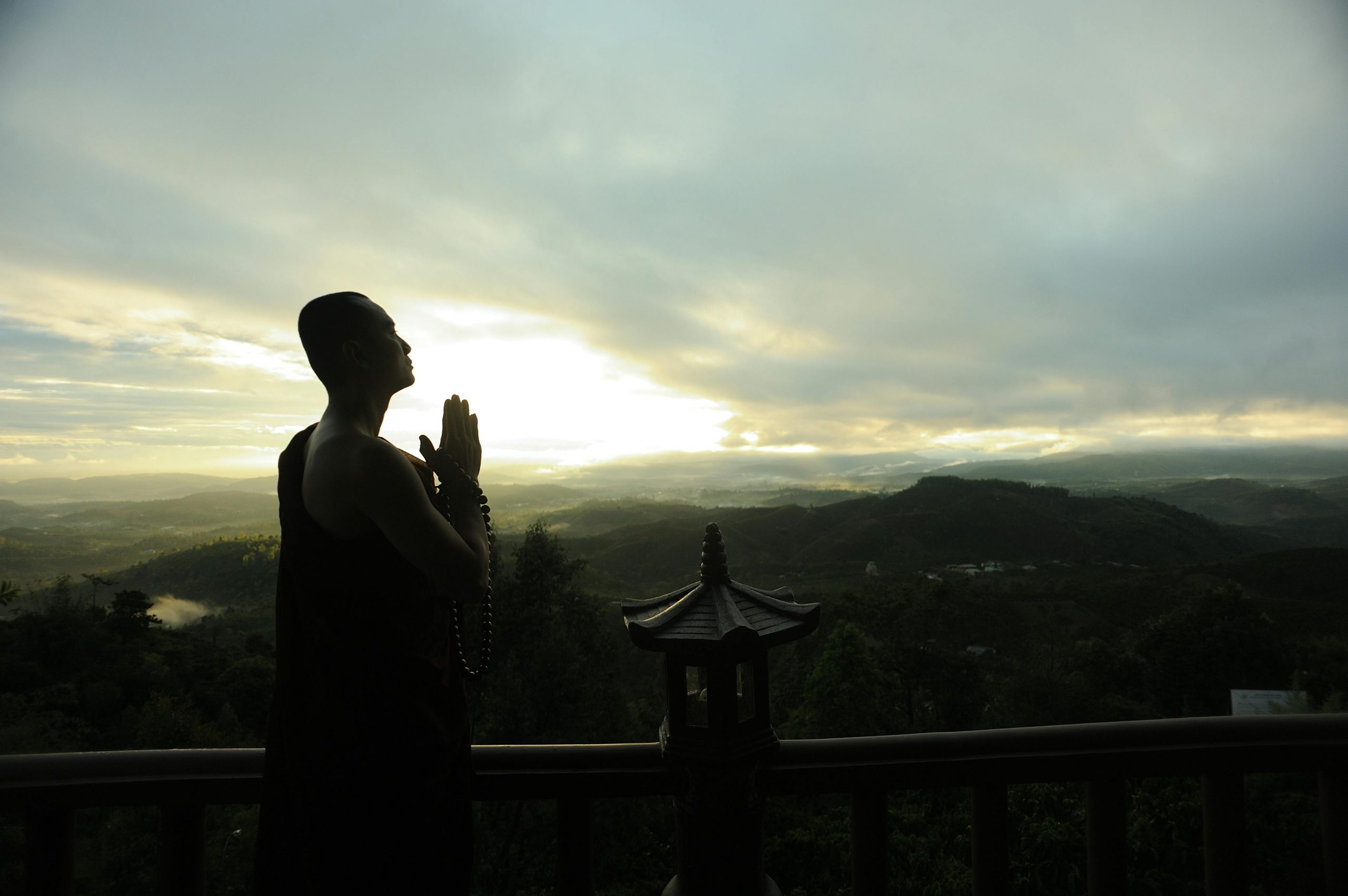 Monk praying